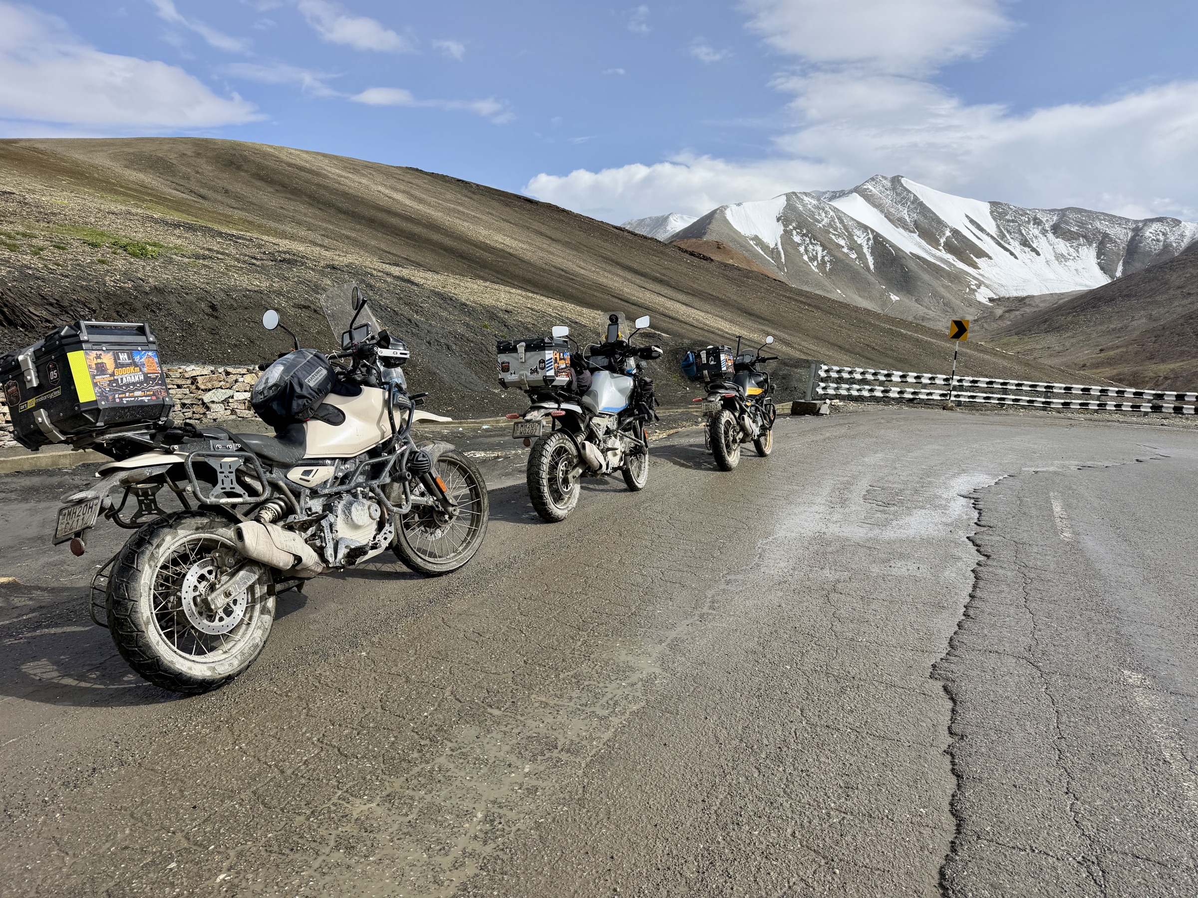The Rydin riders at Chang La on the Ladakh ride